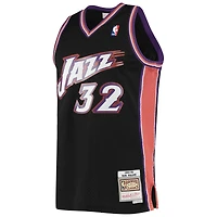 Men's Mitchell & Ness Karl Malone Black Utah Jazz 1998/99 Hardwood Classics Swingman Jersey