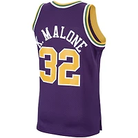 Maillot Swingman Mitchell & Ness Karl Malone violet Utah Jazz 1991/92 Hardwood Classics pour hommes
