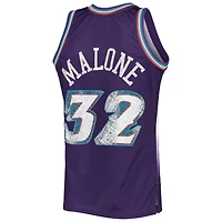 Maillot Swingman Diamond pour homme Mitchell & Ness Karl Malone violet Utah Jazz 1996/97 Hardwood Classics NBA 75th Anniversary