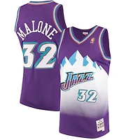 Men's Mitchell & Ness Karl Malone Purple Utah Jazz 1996/97 Hardwood Classics Swingman Jersey
