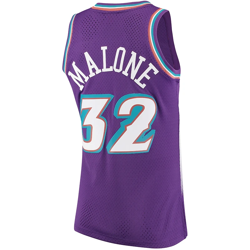 Men's Mitchell & Ness Karl Malone Purple Utah Jazz 1996/97 Hardwood Classics Swingman Jersey