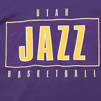 Men's Mitchell & Ness Purple Utah Jazz Hardwood Classics Team OG 2.0 Premium Vintage Logo T-Shirt
