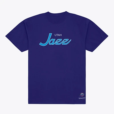 Men's Mitchell & Ness Purple Utah Jazz Vintage Wordmark T-Shirt