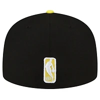 Men's New Era Black/Yellow Utah Jazz 2-Tone 59FIFTY Fitted Hat