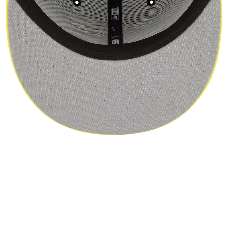 Men's New Era Black/Yellow Utah Jazz 2-Tone 59FIFTY Fitted Hat