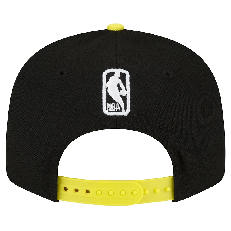 Men's New Era Black/Yellow Utah Jazz Official Team Color 2Tone 9FIFTY Snapback Hat