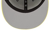 Men's New Era Black/Yellow Utah Jazz Official Team Color 2Tone 9FIFTY Snapback Hat