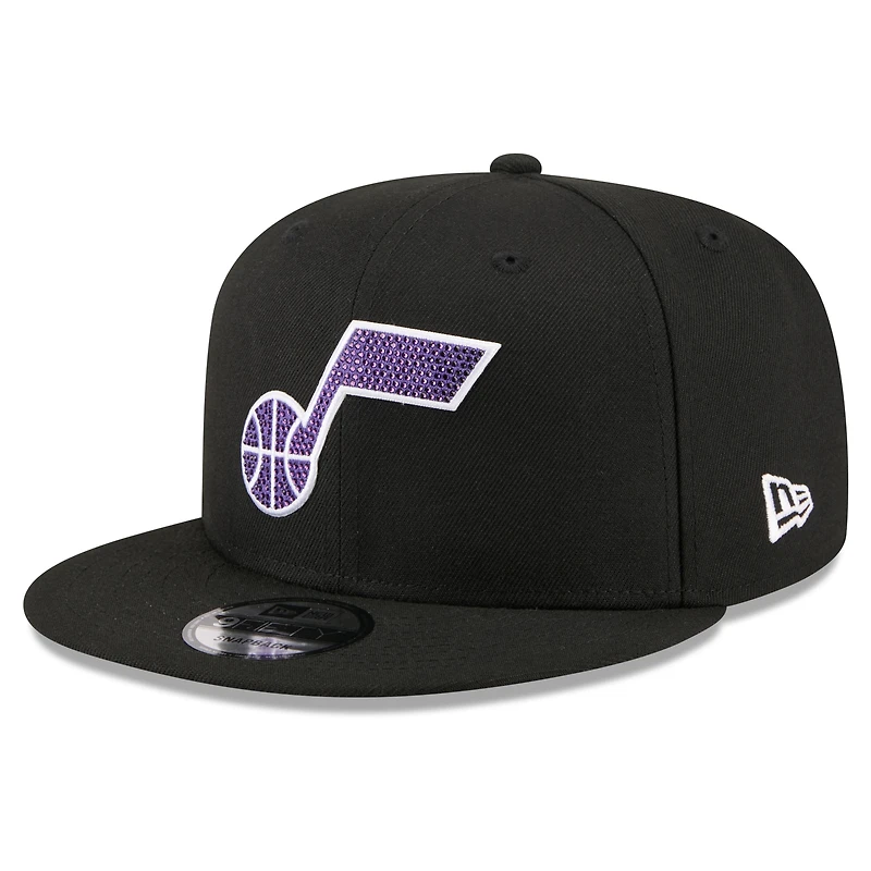 Men's New Era Black Utah Jazz 2026 NBA Draft Crystal 9FIFTY Snapback Hat