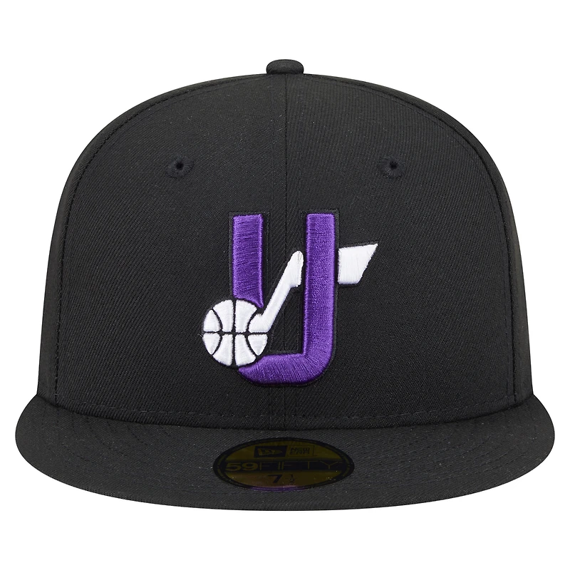 Men's New Era  Black Utah Jazz Deceptor 59FIFTY Fitted Hat