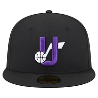 Men's New Era  Black Utah Jazz Deceptor 59FIFTY Fitted Hat