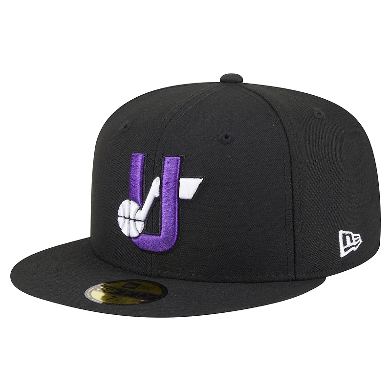 Men's New Era  Black Utah Jazz Deceptor 59FIFTY Fitted Hat