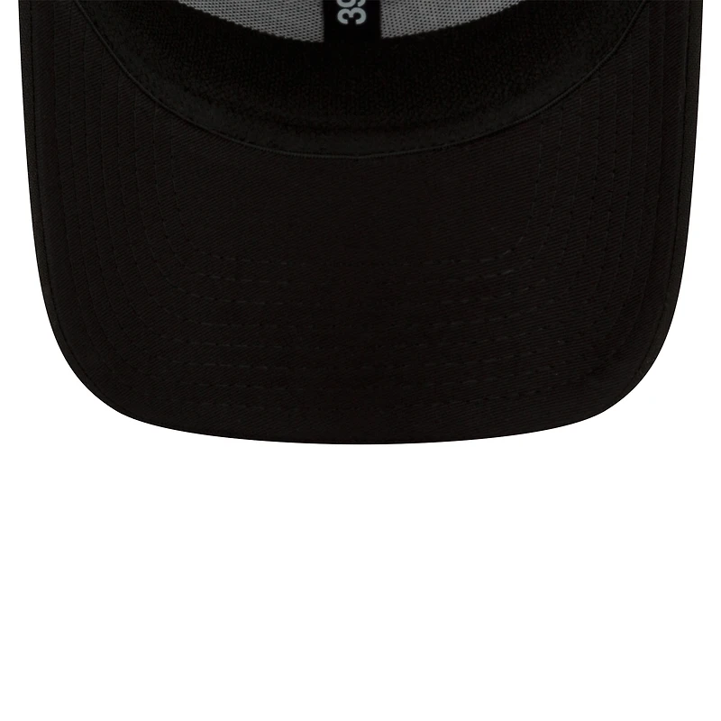 Men's New Era Black Utah Jazz Logo 39THIRTY Flex Hat