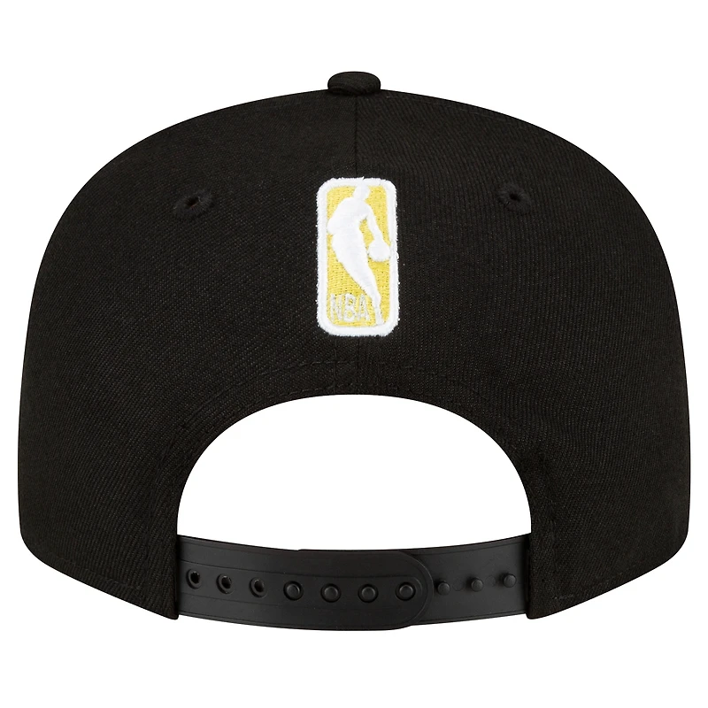 Casquette Snapback 9FIFTY noire de l'équipe officielle Utah Jazz New Era pour hommes