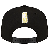 Casquette Snapback 9FIFTY noire de l'équipe officielle Utah Jazz New Era pour hommes