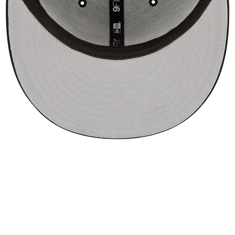 Casquette Snapback 9FIFTY noire de l'équipe officielle Utah Jazz New Era pour hommes