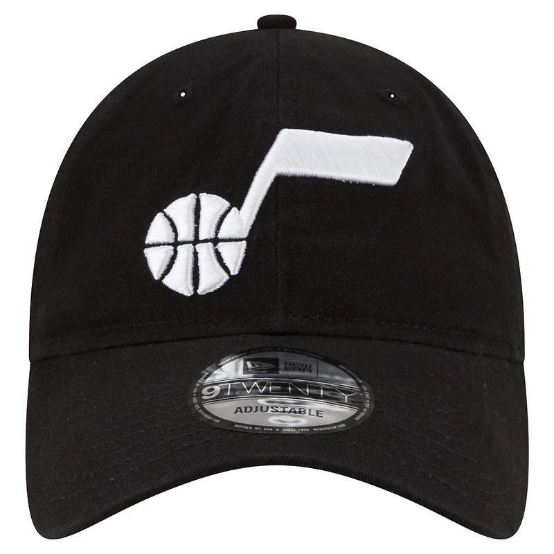 Casquette ajustable Utah Jazz Team 2.0 9TWENTY New Era noire pour hommes
