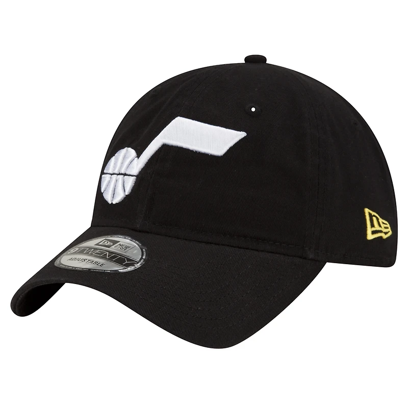Casquette ajustable Utah Jazz Team 2.0 9TWENTY New Era noire pour hommes