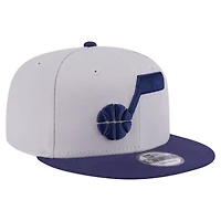 Men's New Era  Gray/Navy Utah Jazz Color Pack Two-Tone 9FIFTY Snapback Hat
