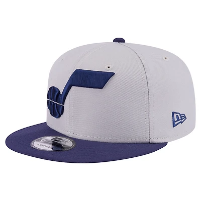 Men's New Era  Gray/Navy Utah Jazz Color Pack Two-Tone 9FIFTY Snapback Hat