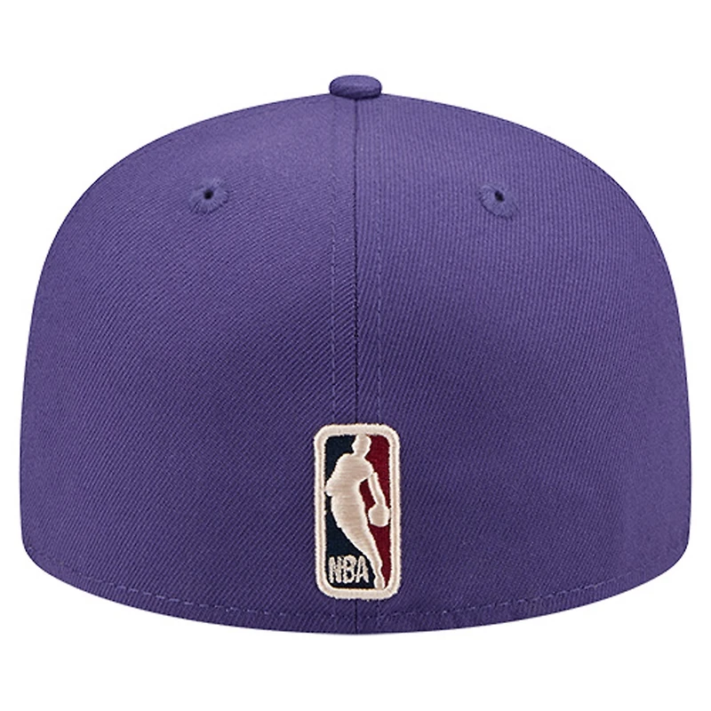 Casquette ajustée New Era Utah Jazz Core Logo 59FIFTY violette pour homme