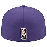 Casquette ajustée New Era Utah Jazz Core Logo 59FIFTY violette pour homme