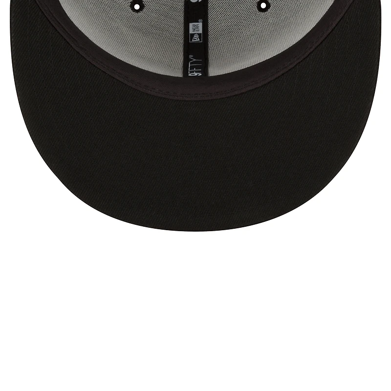 Men's New Era Utah Jazz Black & White 9FIFTY Snapback Hat