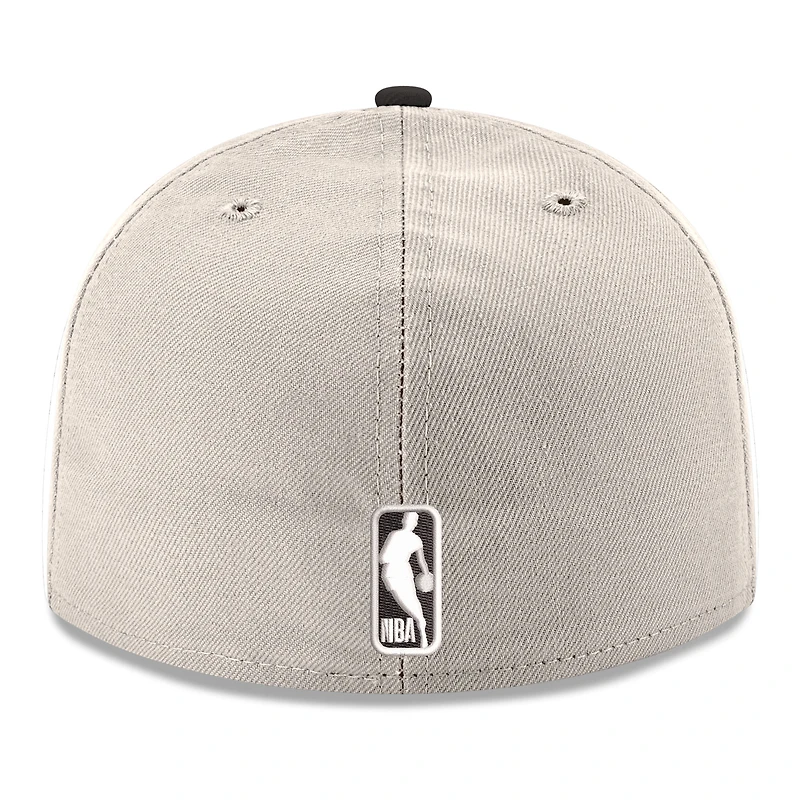 Men's New Era White/Black Utah Jazz Chrome 59FIFTY Fitted Hat
