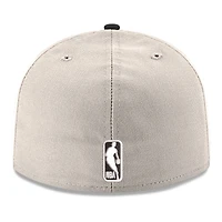 Men's New Era  White/Black Utah Jazz Chrome 59FIFTY Fitted Hat