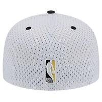 Casquette ajustée Utah Jazz Throwback 2Tone 59FIFTY New Era pour hommes, blanc/noir