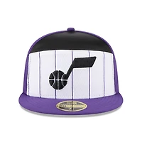 Men's New Era  White/Purple Utah Jazz 2025 NBA Tip Off Split Panel 59FIFTY Fitted Hat