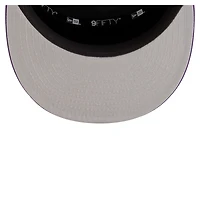 Casquette snapback 9FIFTY blanche/violette pour homme New Era Utah Jazz 2025 NBA Tip Off Split Panel