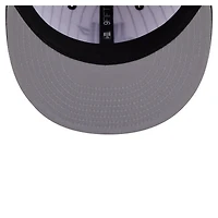 Casquette snapback 9FIFTY blanche à rayures fines Utah Jazz Deceptor New Era pour homme