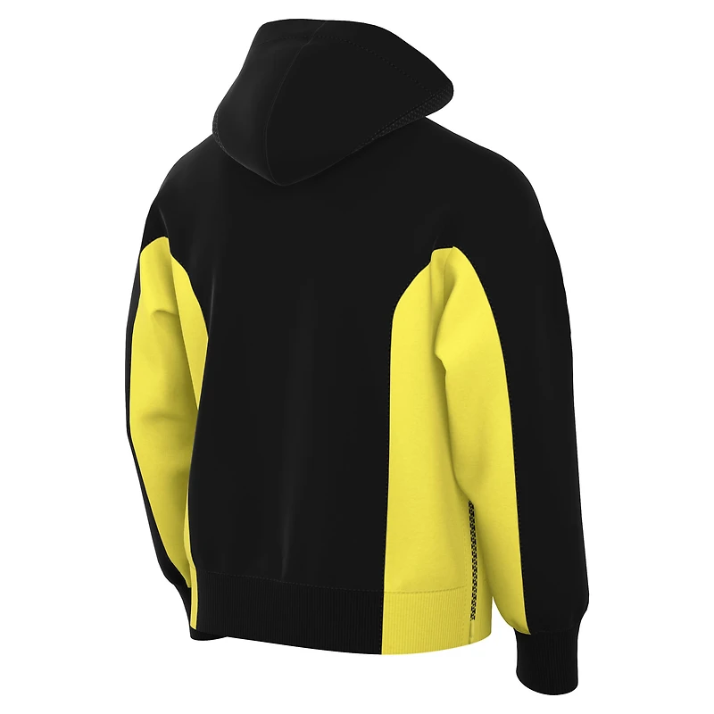 Sweat à capuche entièrement zippé Nike noir Utah Jazz 2023/24 Authentic Showtime pour homme