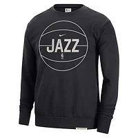 Men's Nike Black Utah Jazz 2023/24 Authentic Standard Issue Travel Performance Pullover Sweatshirt
