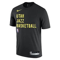 T-shirt d'entraînement Performance Sideline Legend Utah Jazz 2023/24 pour Homme Noir Nike