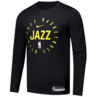 Men's Nike Black Utah Jazz 2024/25 Legend On-Court Practice Long Sleeve T-Shirt