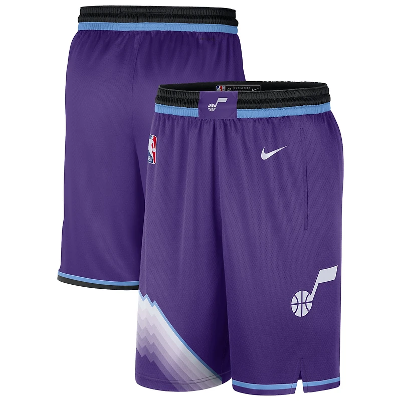 Short de performance Nike Swingman violet Utah Jazz pour homme – Édition Icon