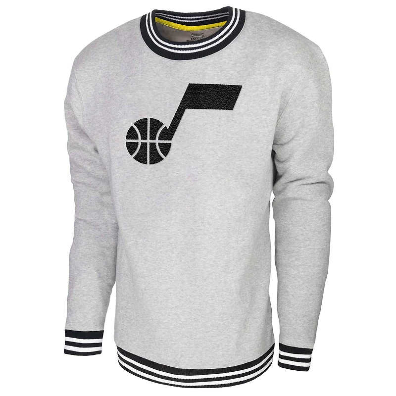 Sweat-shirt Stadium Essentials gris chiné Utah Jazz Club Level pour hommes
