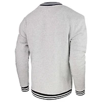 Men's Stadium Essentials Heather Gray Utah Jazz Club Level Pullover Sweatshirt
