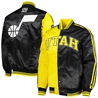 Veste Starter Or/Noir Utah Jazz Fast Break Satin Full-Snap pour homme