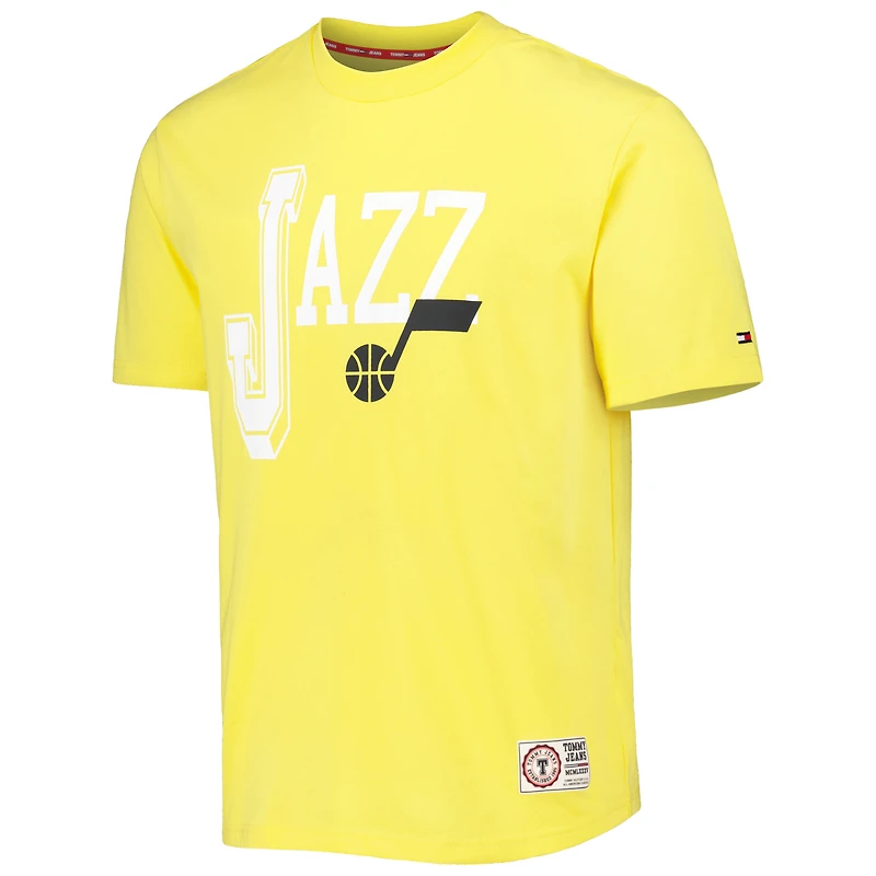 T-shirt Tommy Jeans Utah Jazz Mel Varsity doré pour homme