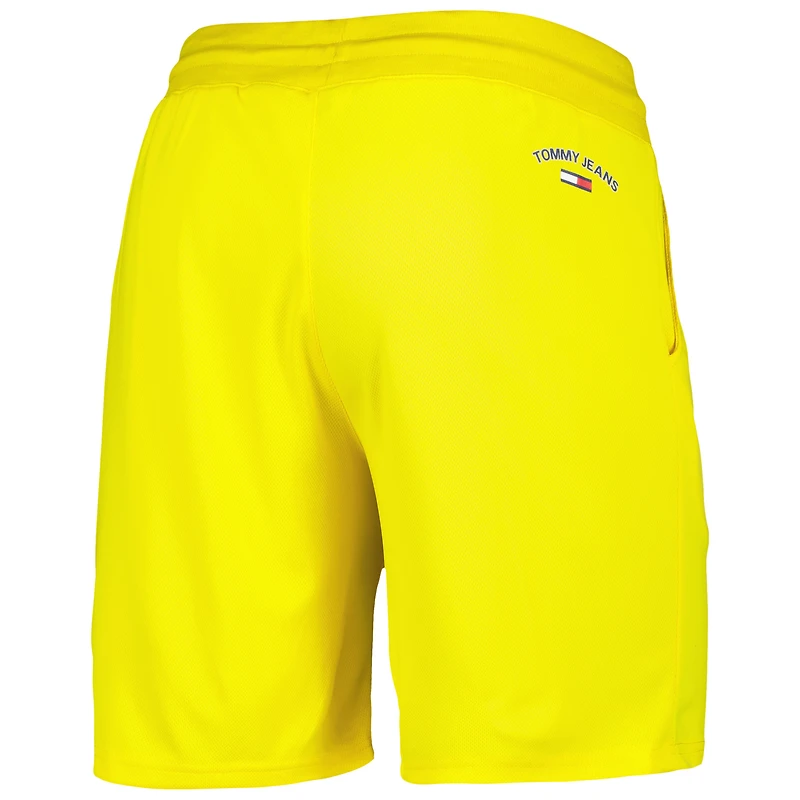 Tommy Jeans - Short de basket en maille jaune Utah Jazz Mike pour homme
