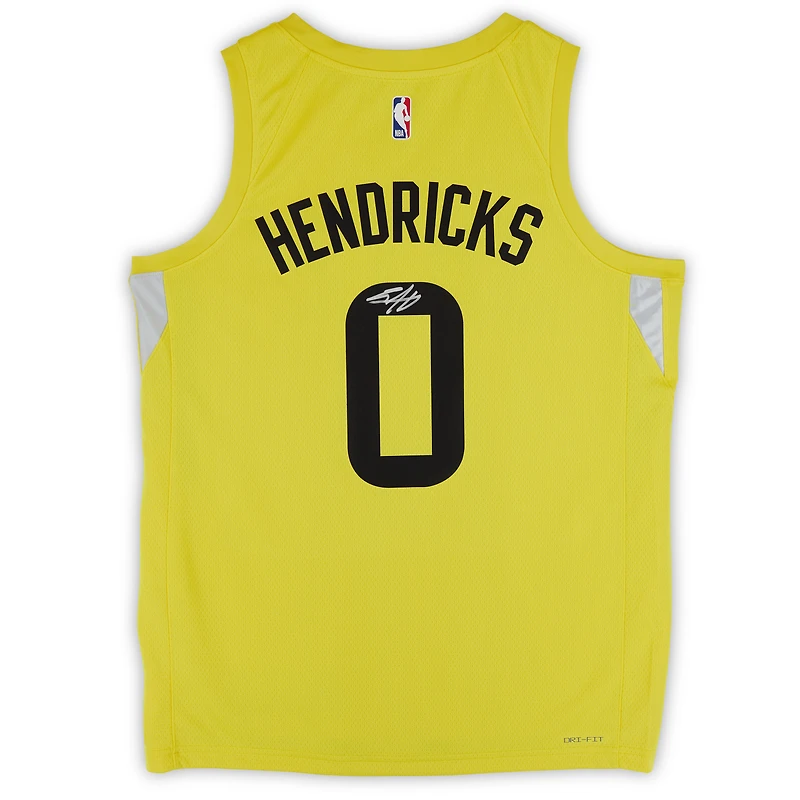 Taylor Hendricks Utah Jazz Autographed Nike Gold Icon Swingman Jersey
