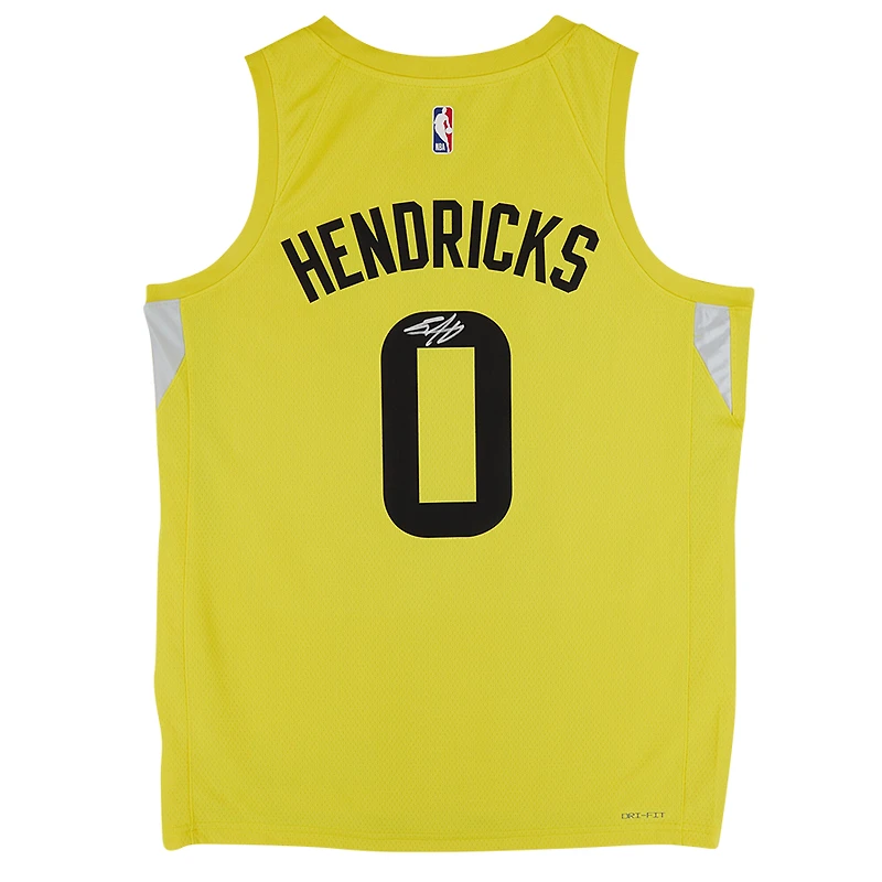 Taylor Hendricks Utah Jazz Autographed Nike Gold Icon Swingman Jersey 