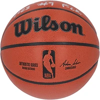 Ballon de basket-ball d'intérieur/extérieur Wilson Authentic Series autographié par Taylor Hendricks Utah Jazz avec inscription « 2023 #9 Pick »