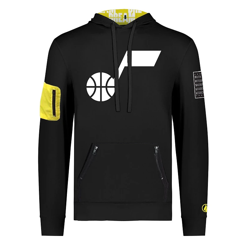 Sweat à capuche unisexe FISLL x Black History Collection noir Utah Jazz