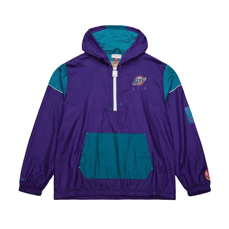 Unisex Mitchell & Ness  Purple Utah Jazz Hardwood Classics Team OG 3.0 Anorak Half-Zip Windbreaker Jacket