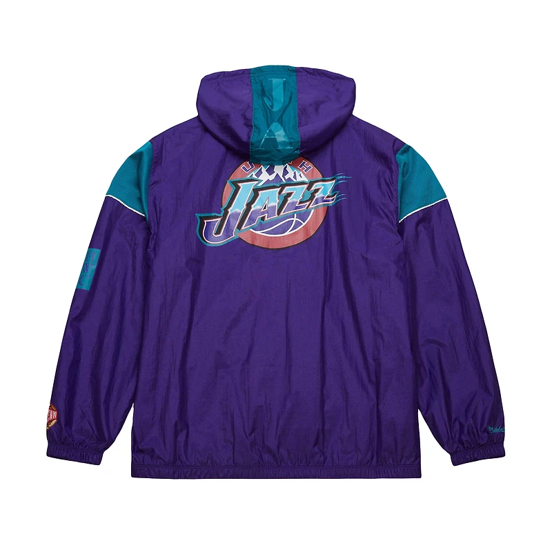 Unisex Mitchell & Ness  Purple Utah Jazz Hardwood Classics Team OG 3.0 Anorak Half-Zip Windbreaker Jacket