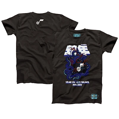 Unisex NBALab x Hyperfly Heather Black Utah Jazz Year of the Snake Lunar New Collection T-Shirt