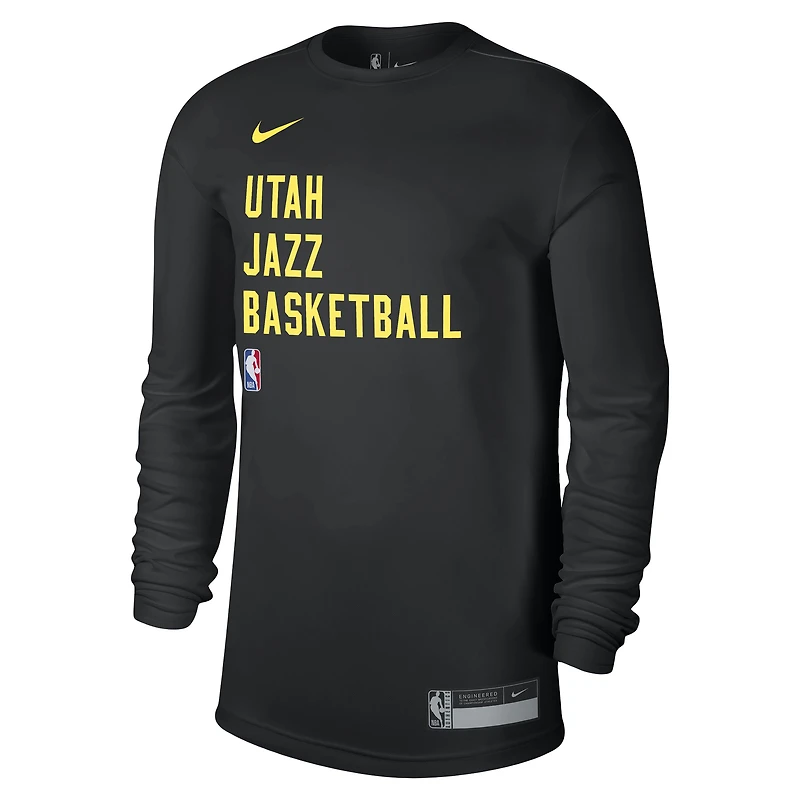 T-shirt à manches longues unisexe Nike Utah Jazz 2023/24 Legend On-Court Practice noir
